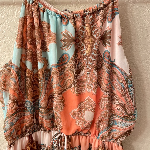 Sweet Storm Maxi Dress coral, size large - Picture 3 of 5